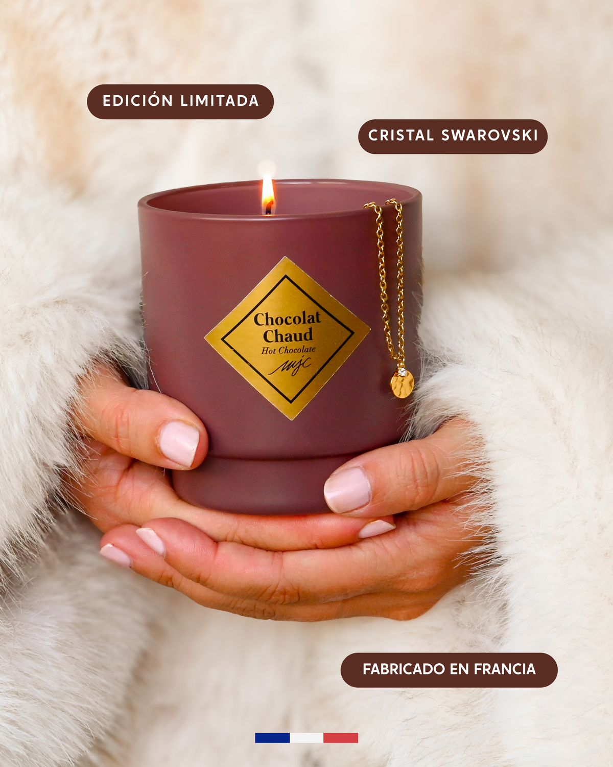 Vela con joya Chocolate Caliente