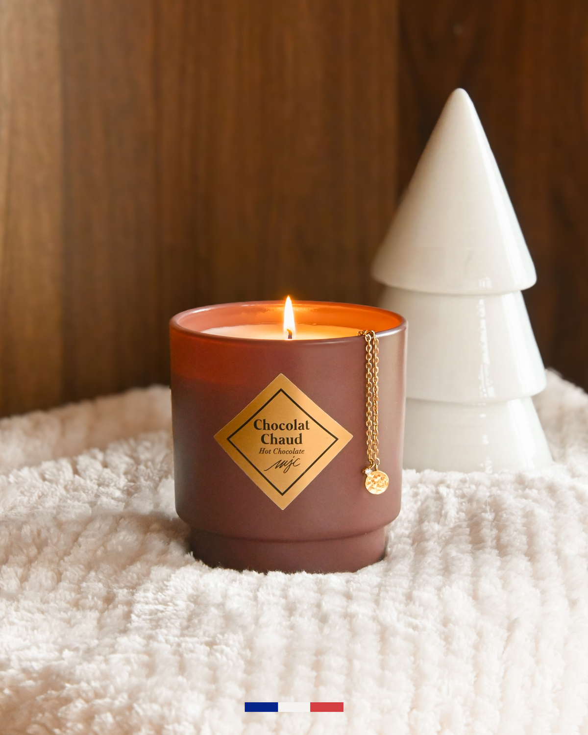Vela con joya Chocolate Caliente