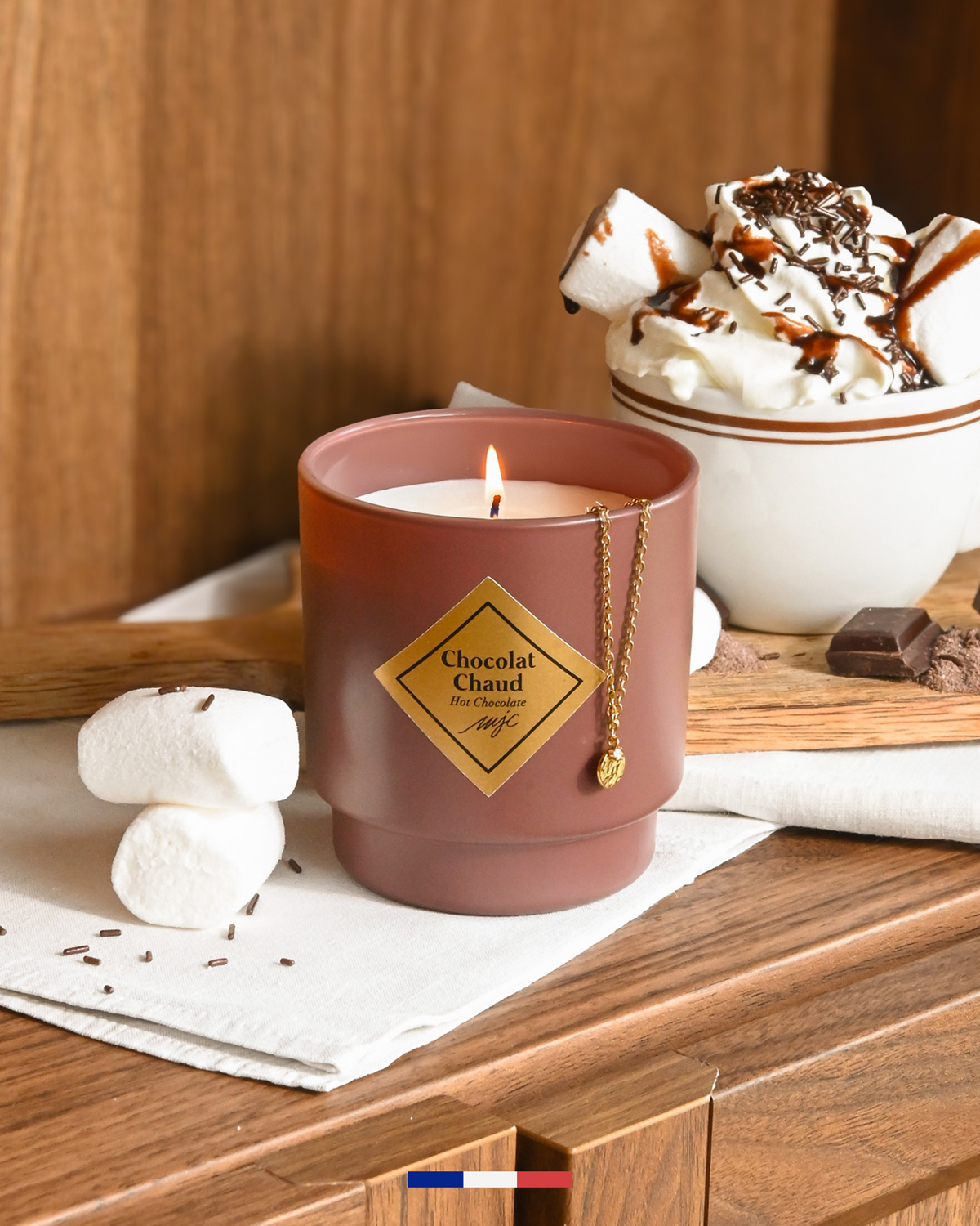 Vela con joya Chocolate Caliente