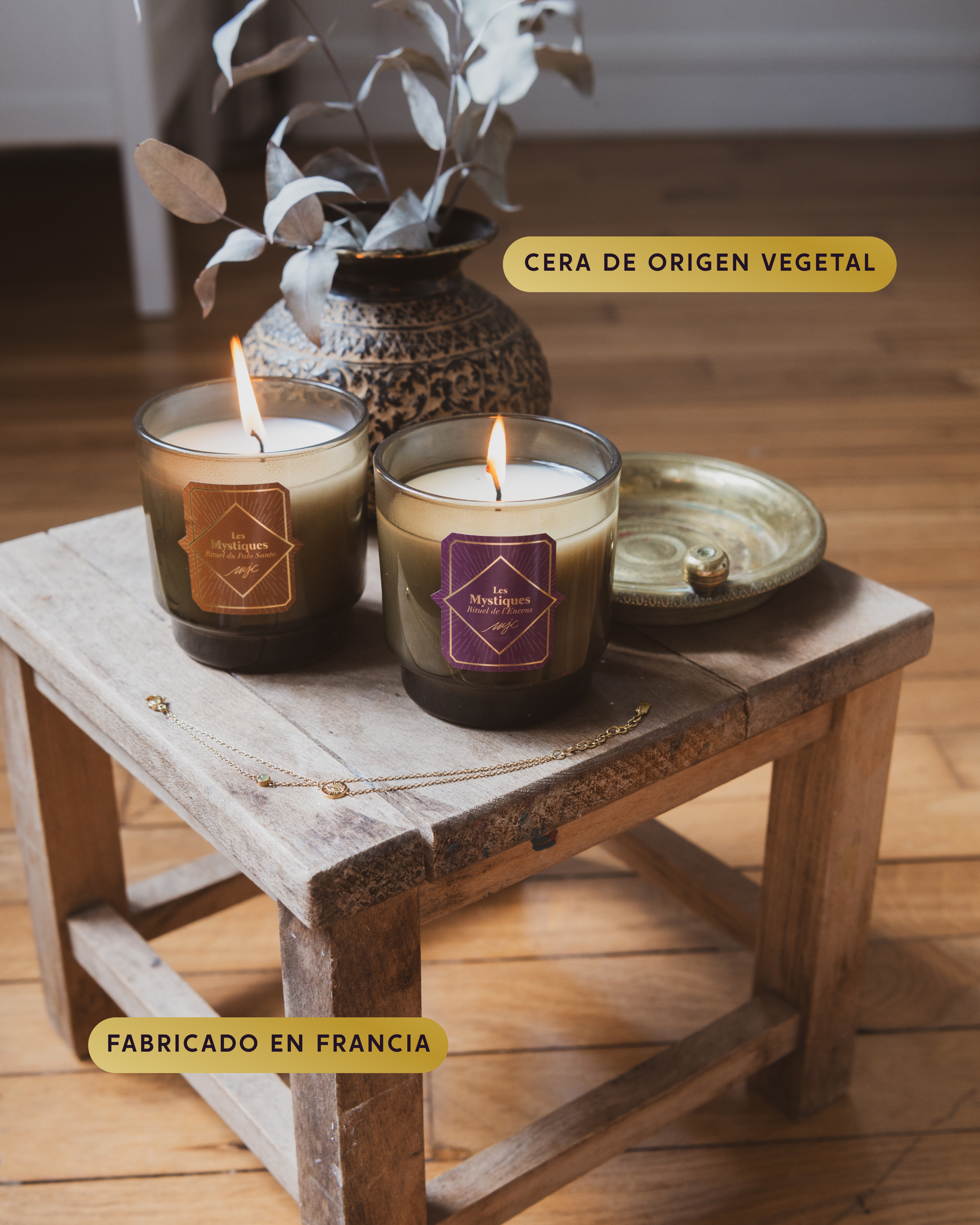 Velas con joya Las Místicas