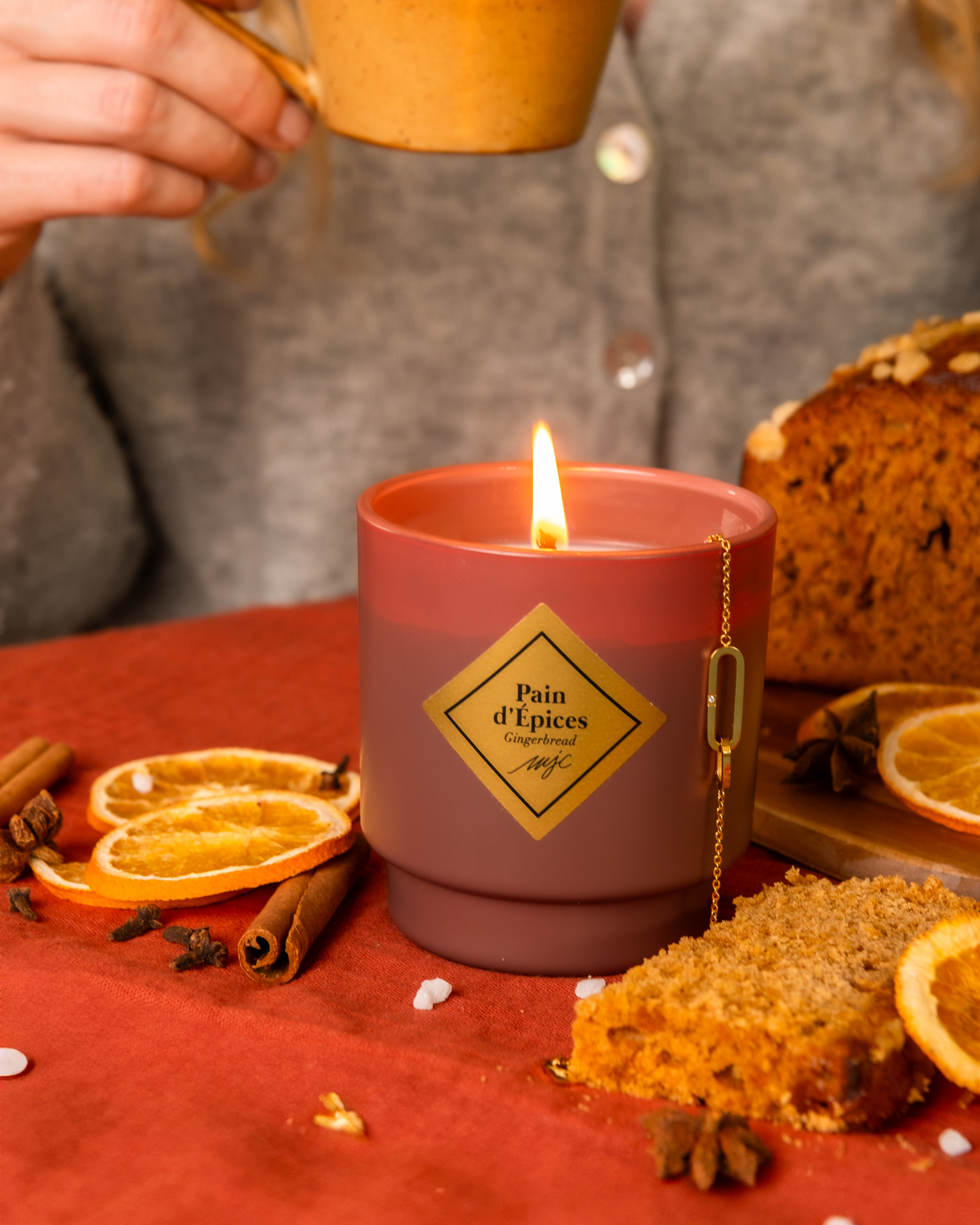 Vela con joya Pan de Especias