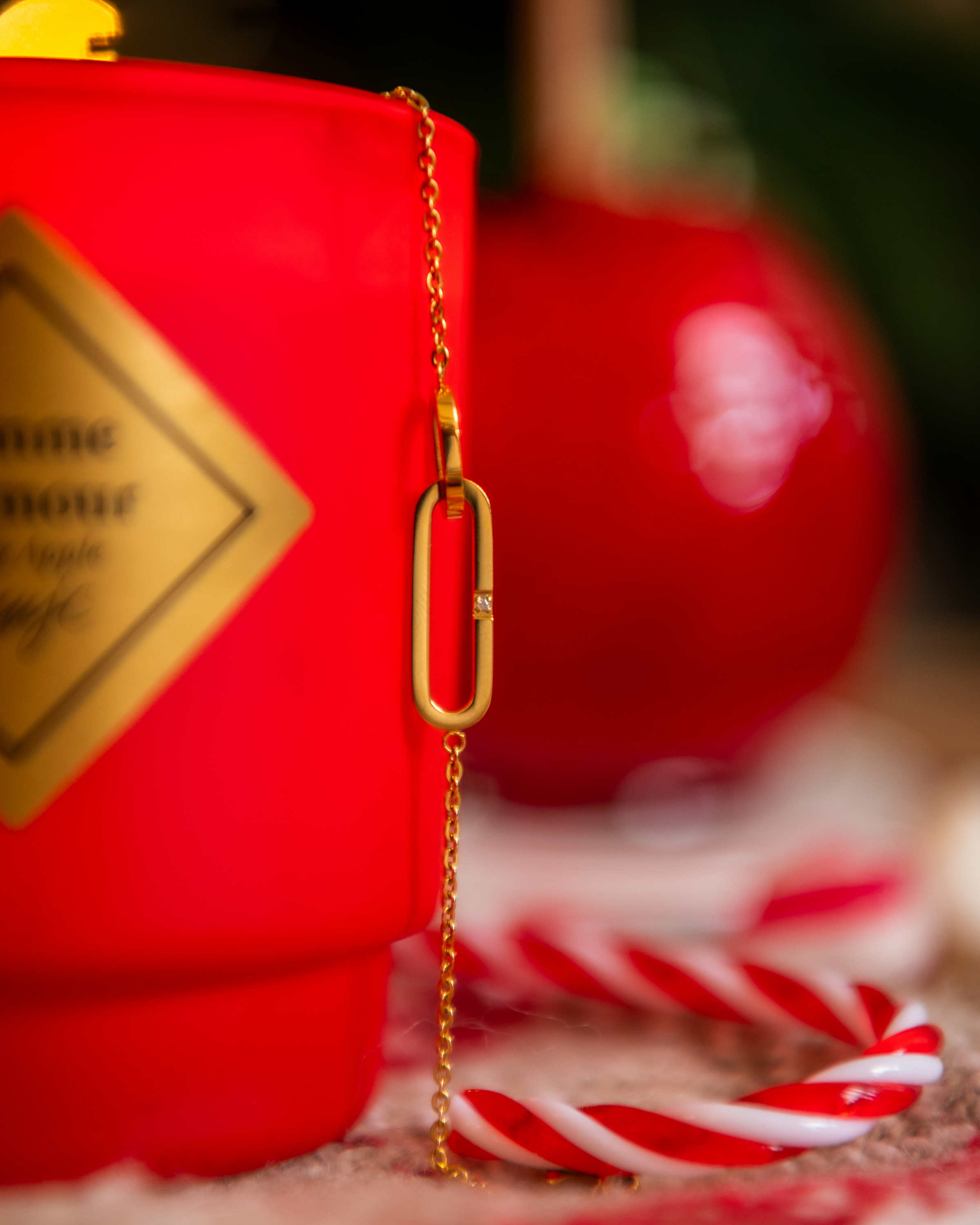 Vela con joya Manzana de Caramelo