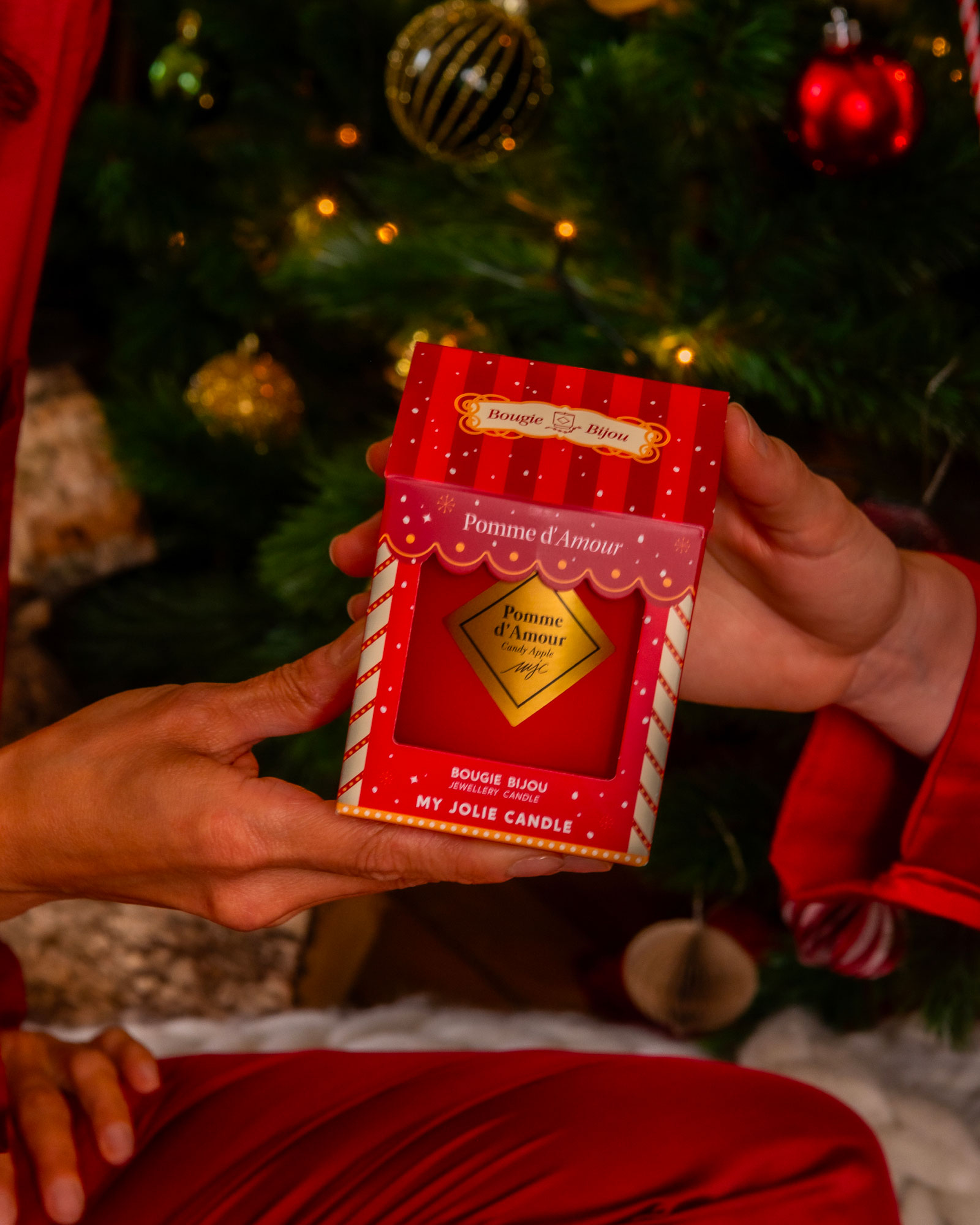 Vela con joya Manzana de Caramelo