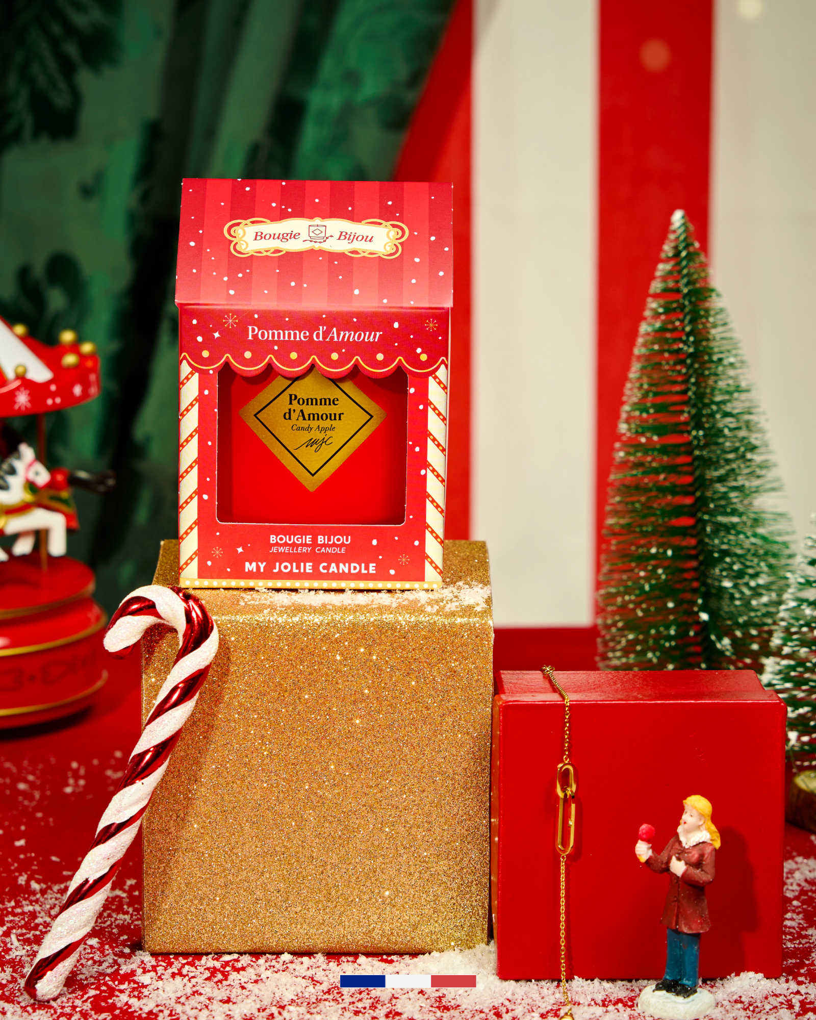 Vela con joya Manzana de Caramelo