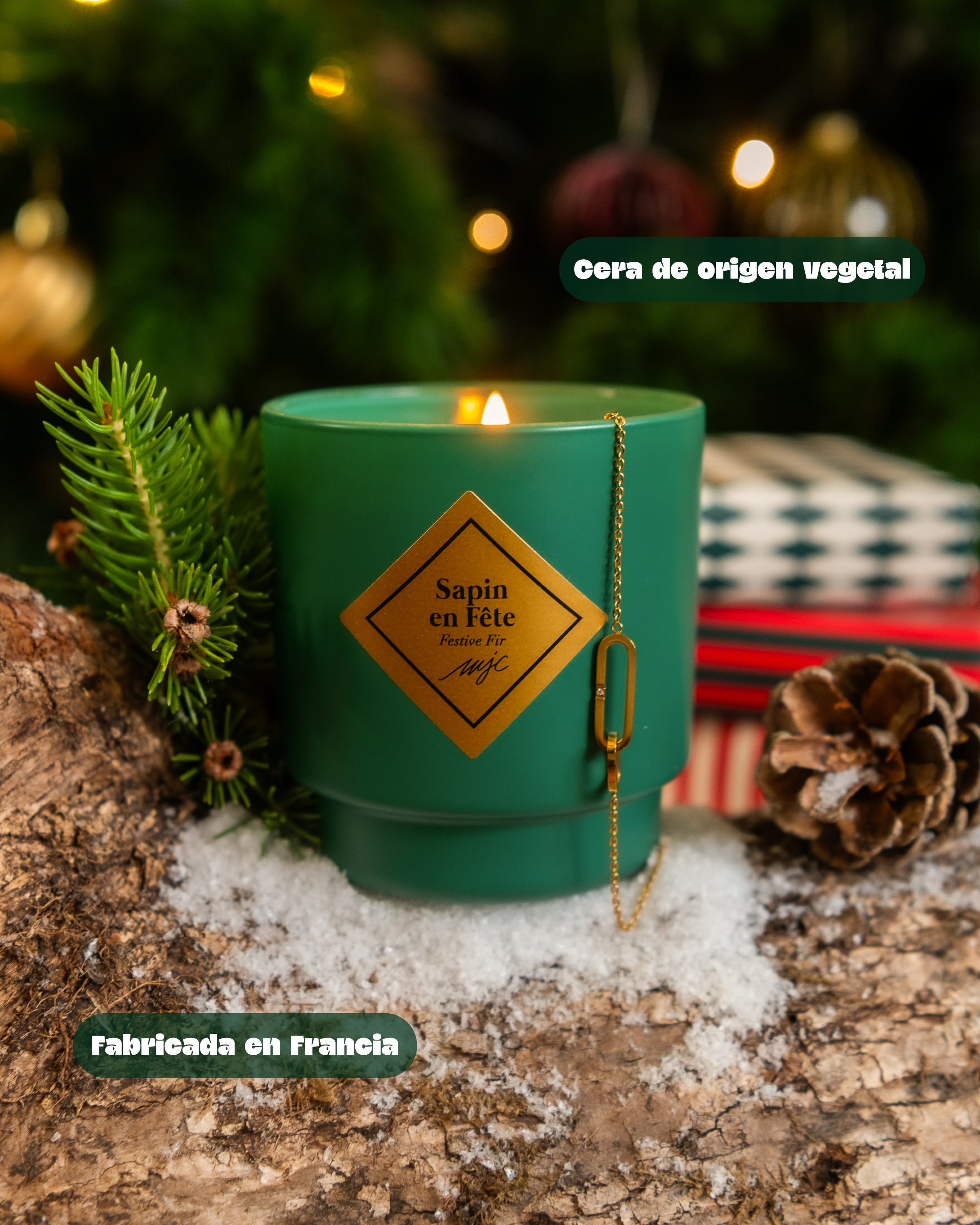 Vela con joya Árbol de Navidad