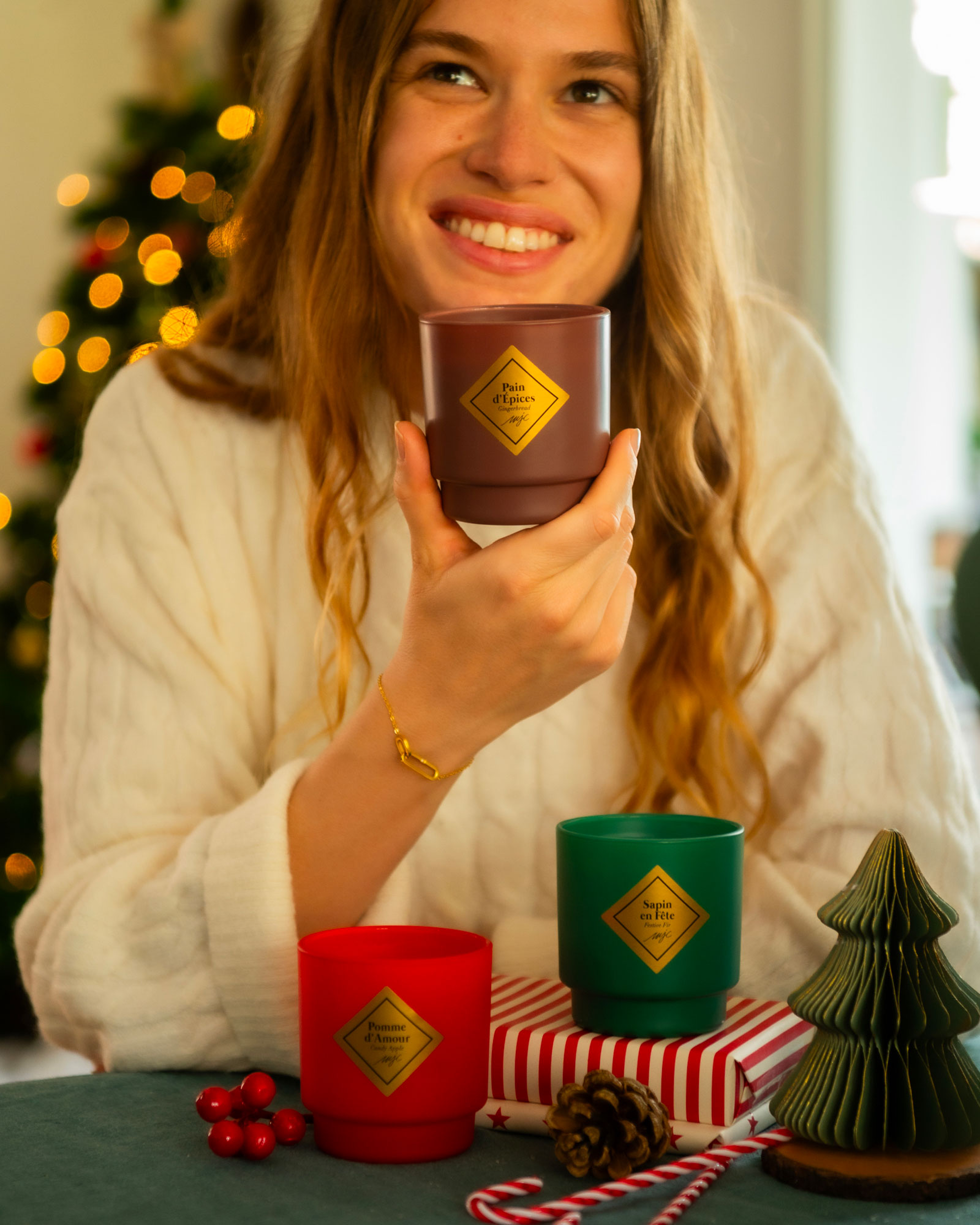 Vela con joya Árbol de Navidad