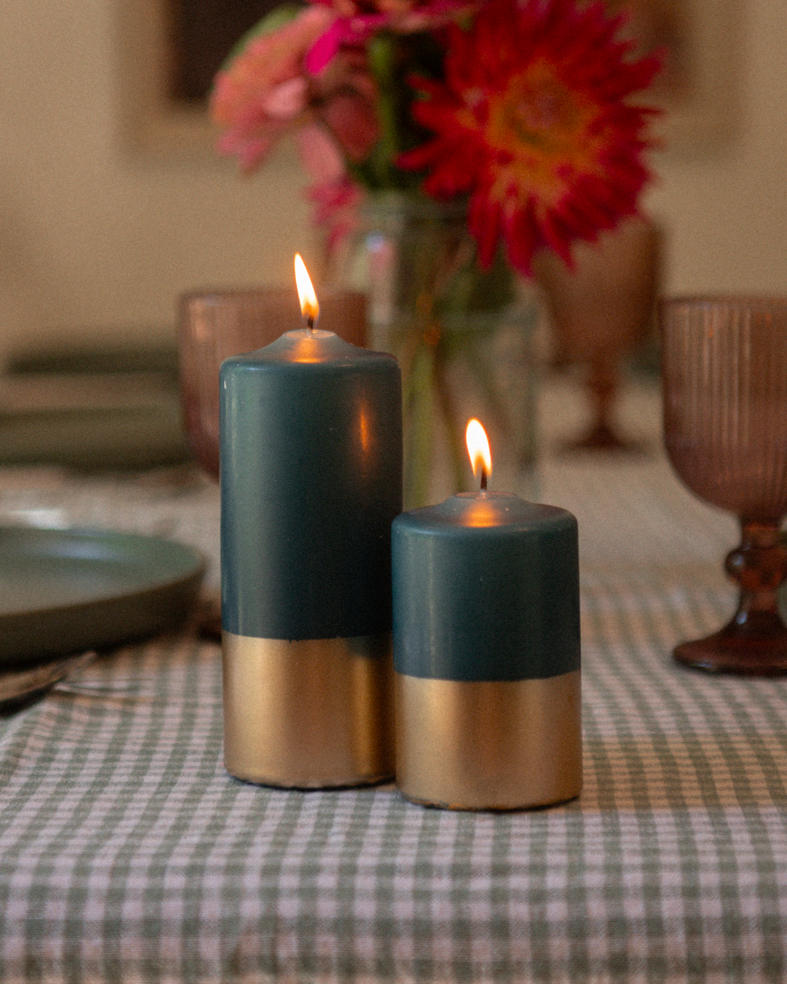 Vela Pilar - Azul Laguna y Oro