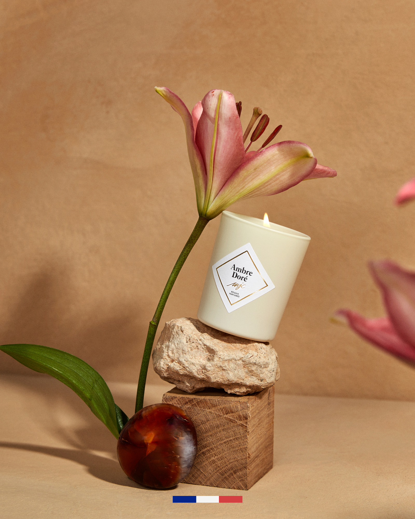 Vela pequeña Ámbar Dorado