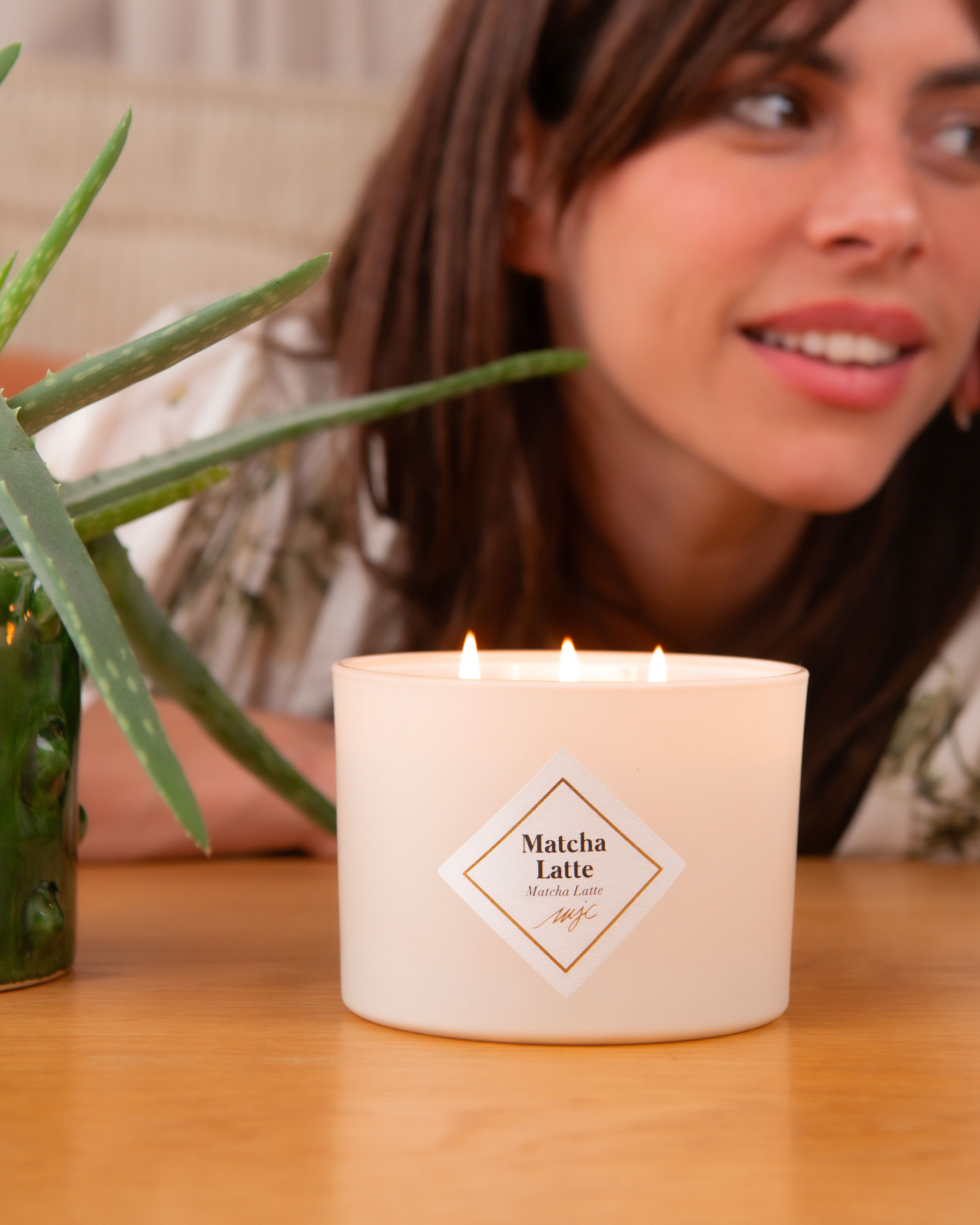 Vela grande Matcha Latte