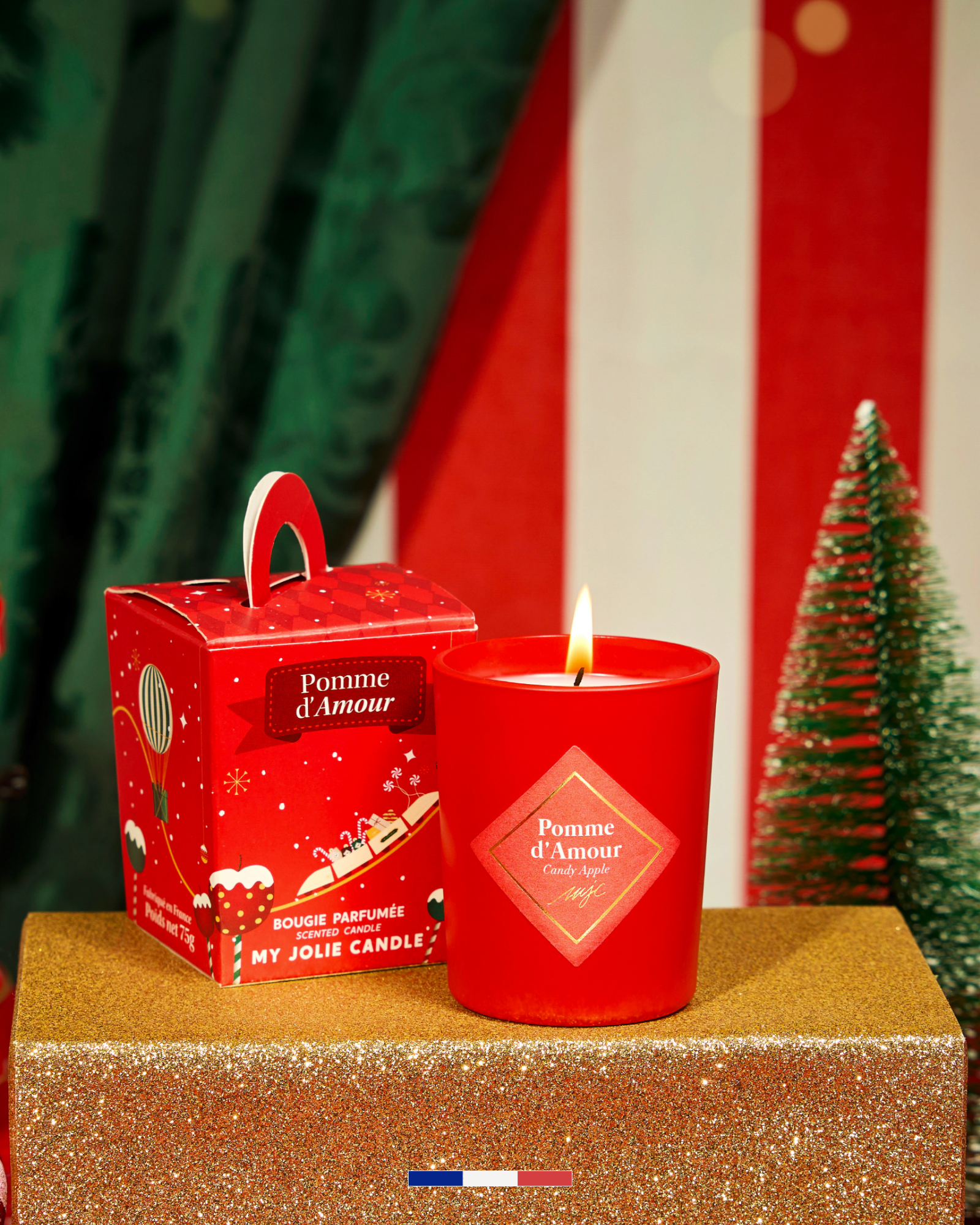 Vela pequeña de Manzana de caramelo