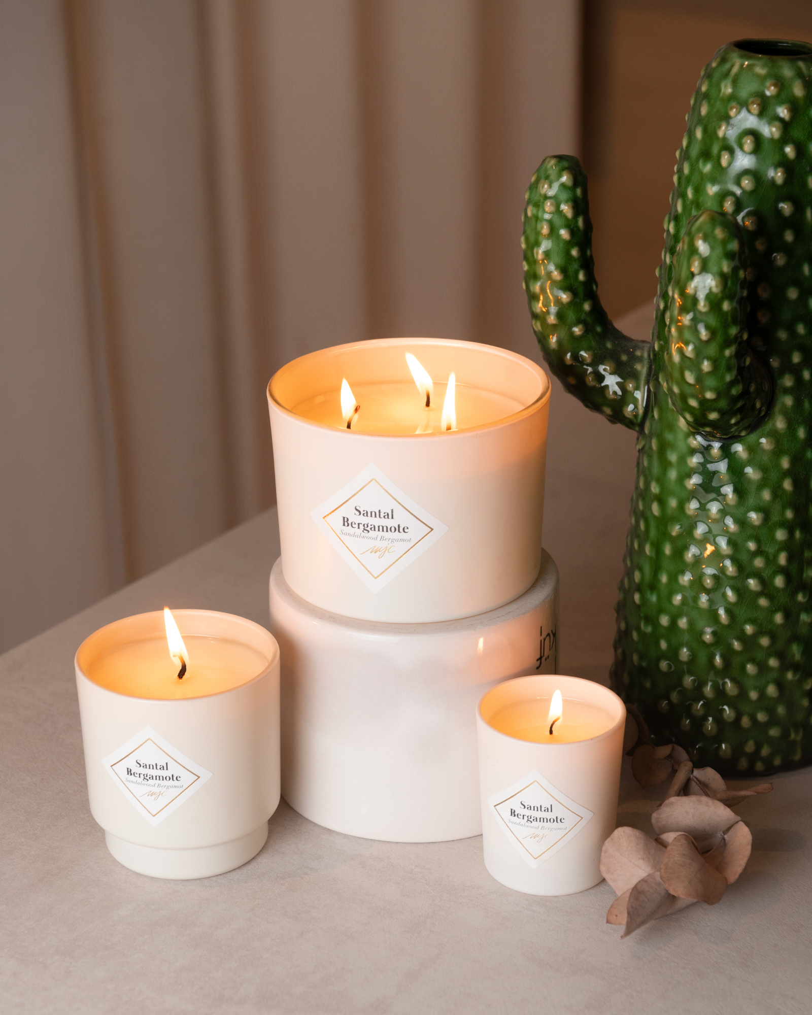 Vela grande Sándalo Bergamota