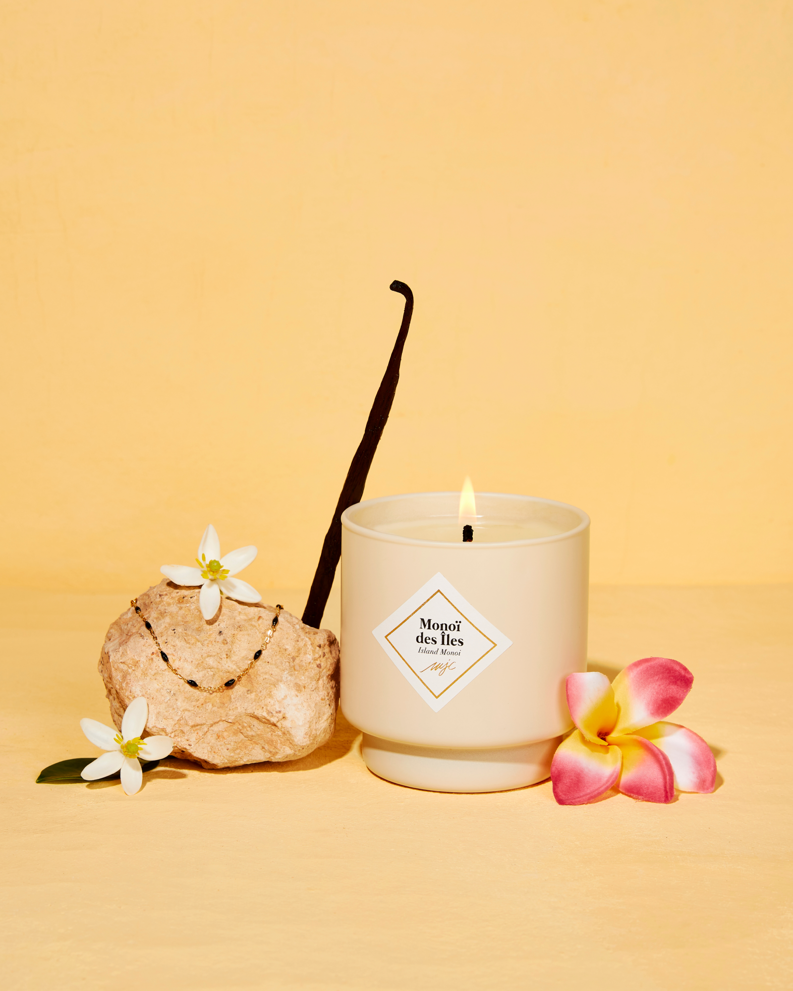 Vela con joya Monoï de las Islas