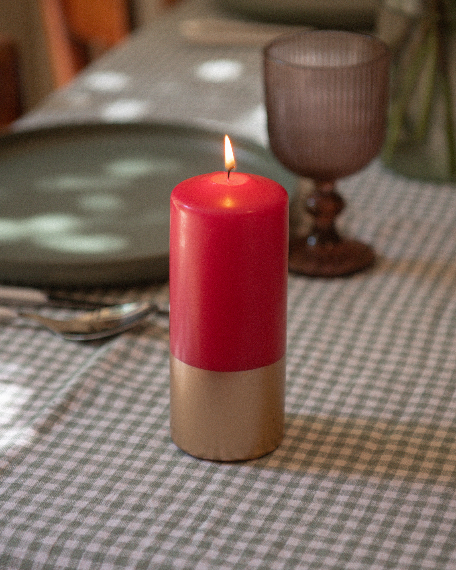 Vela Pilar - Rosa y Oro