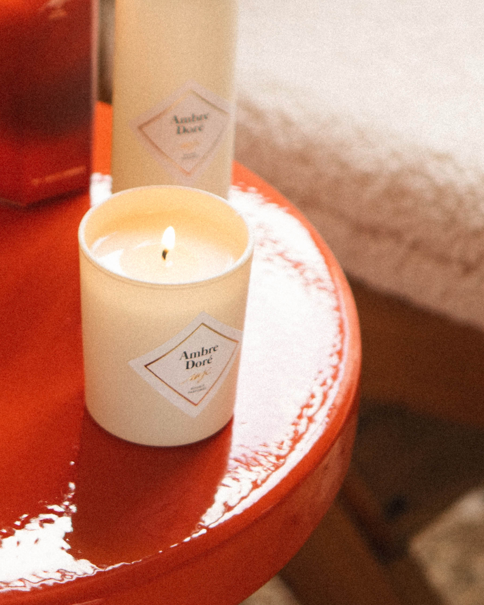 Vela pequeña Ámbar Dorado