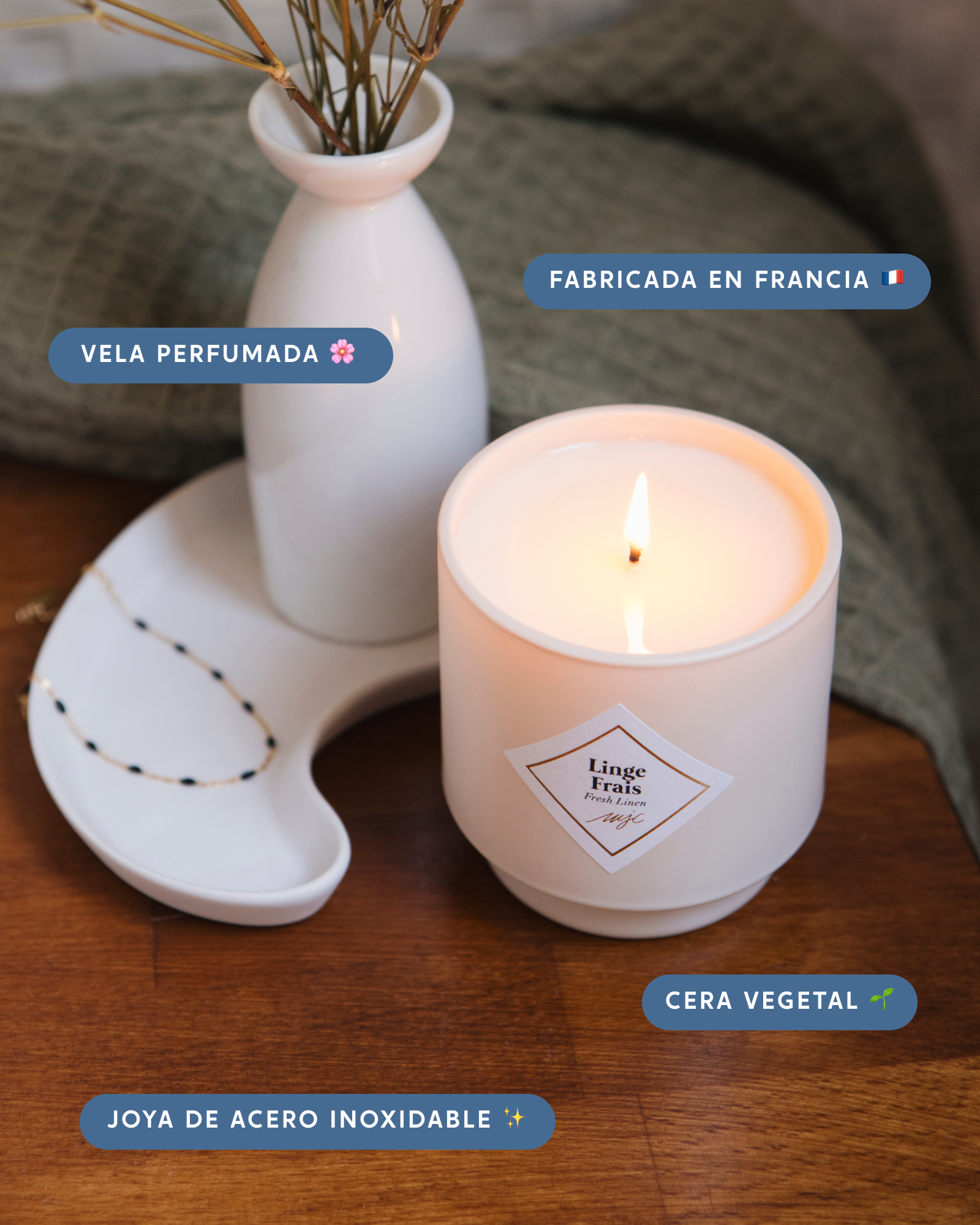 Vela con joya Ropa Fresca