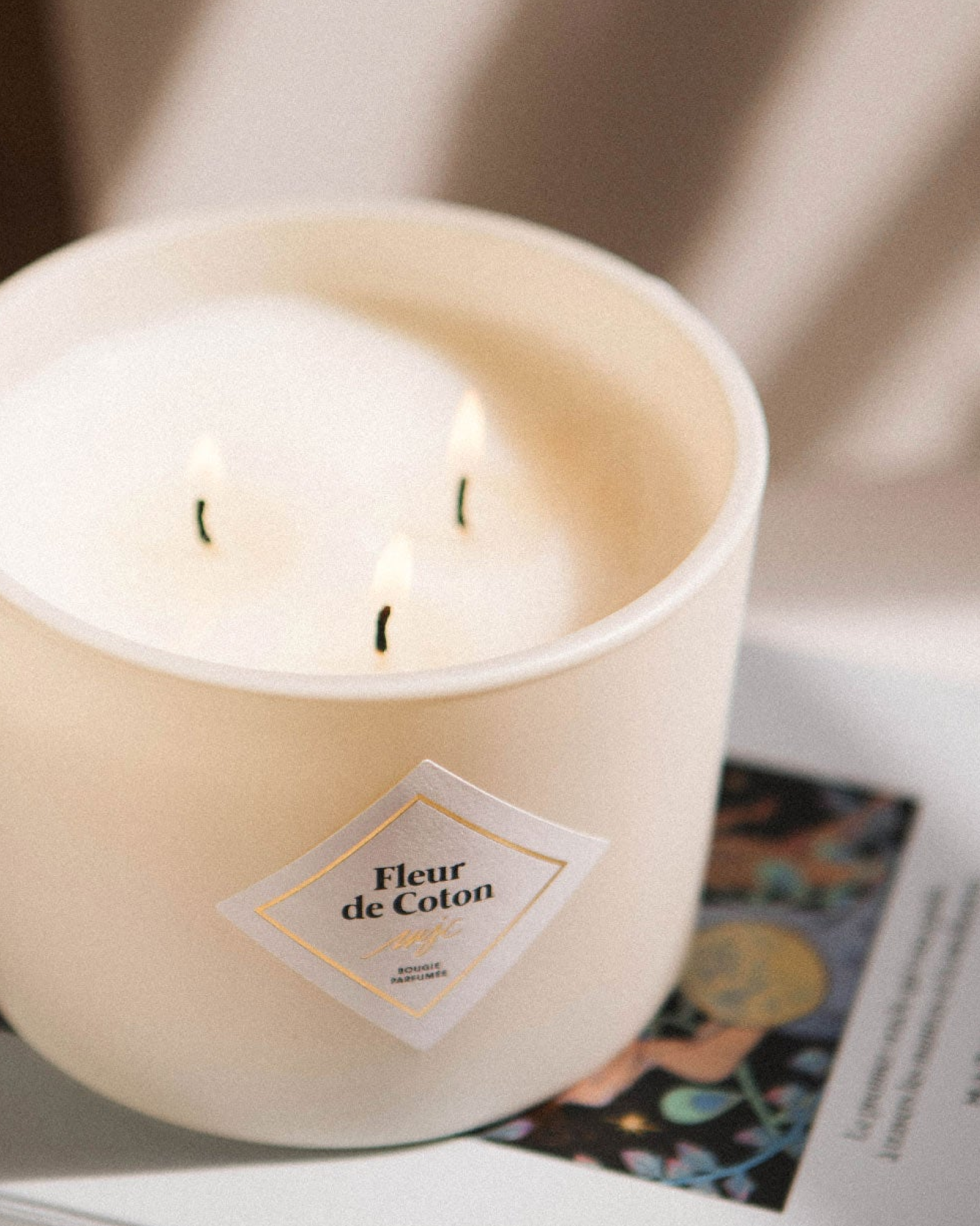 Vela grande Flor de Algodón