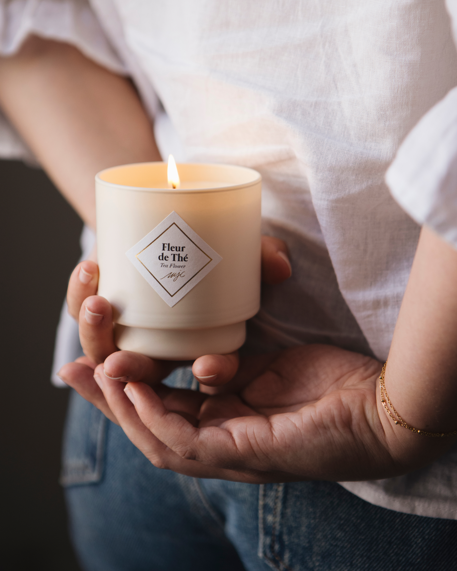 Vela con joya Flor de Té