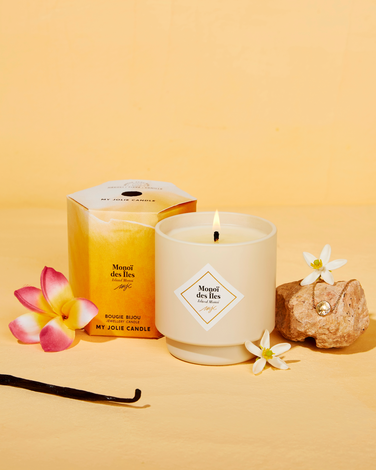 Vela con joya Monoï de las Islas