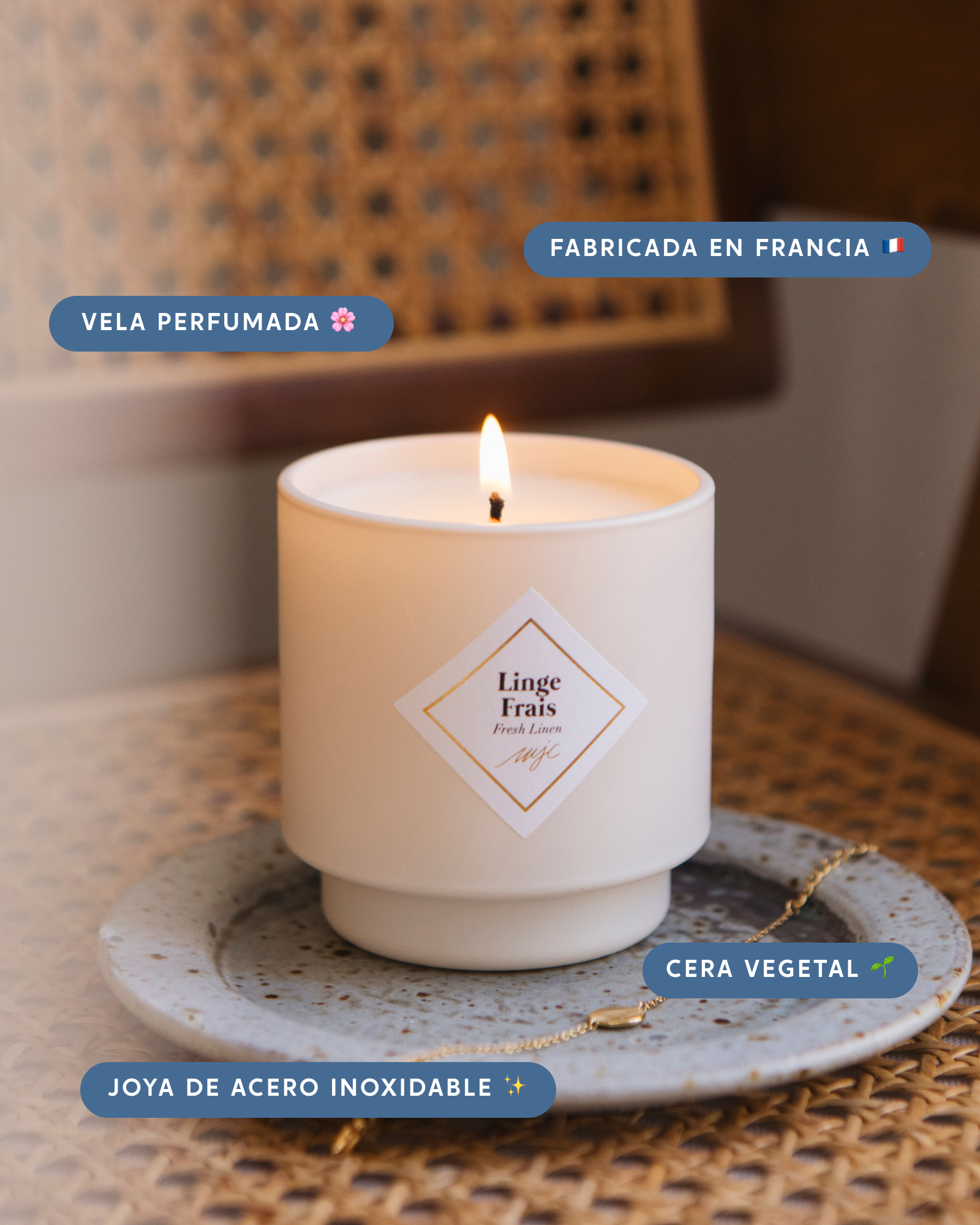 Vela con joya Ropa Fresca