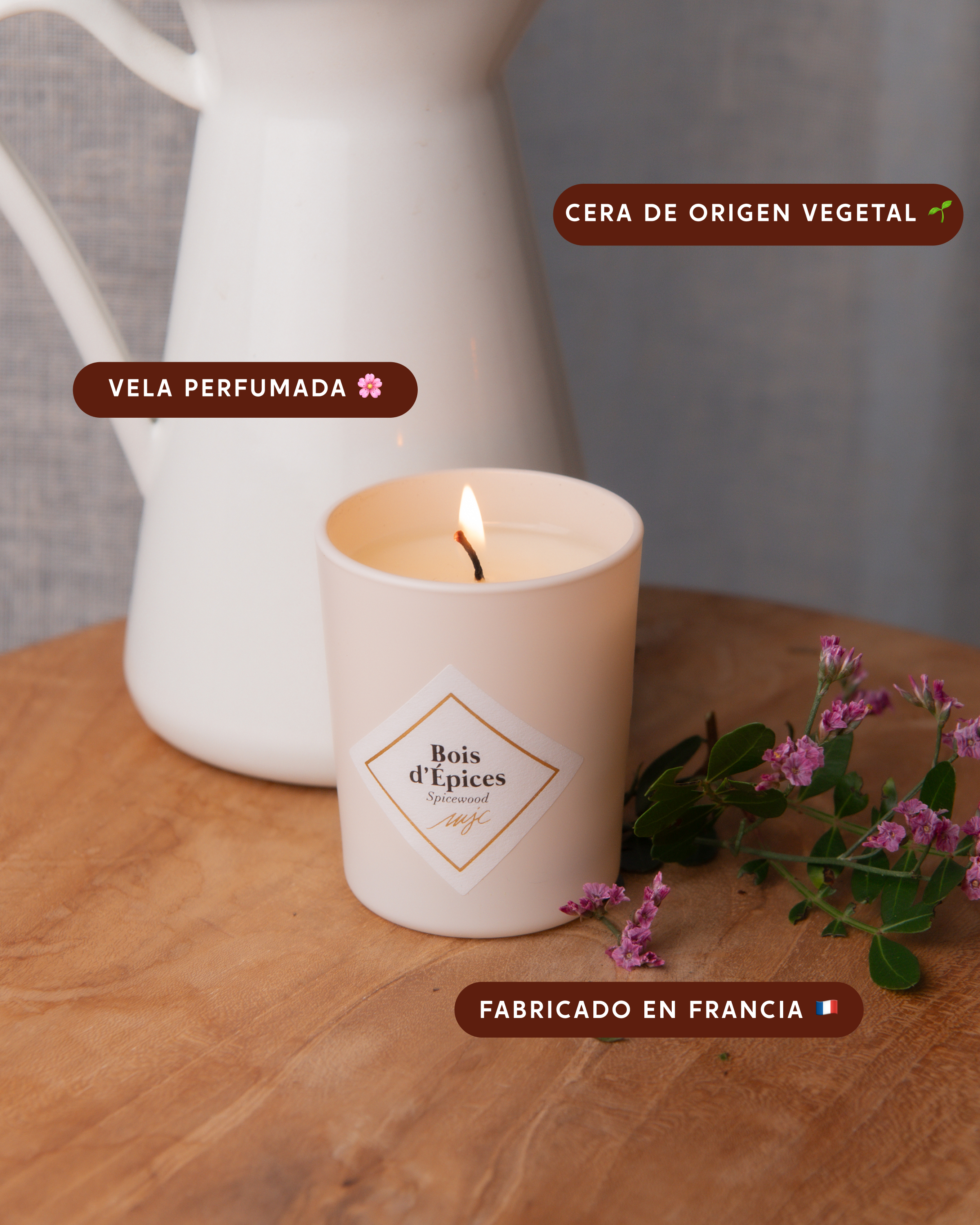 Vela pequeña Madera Especiada