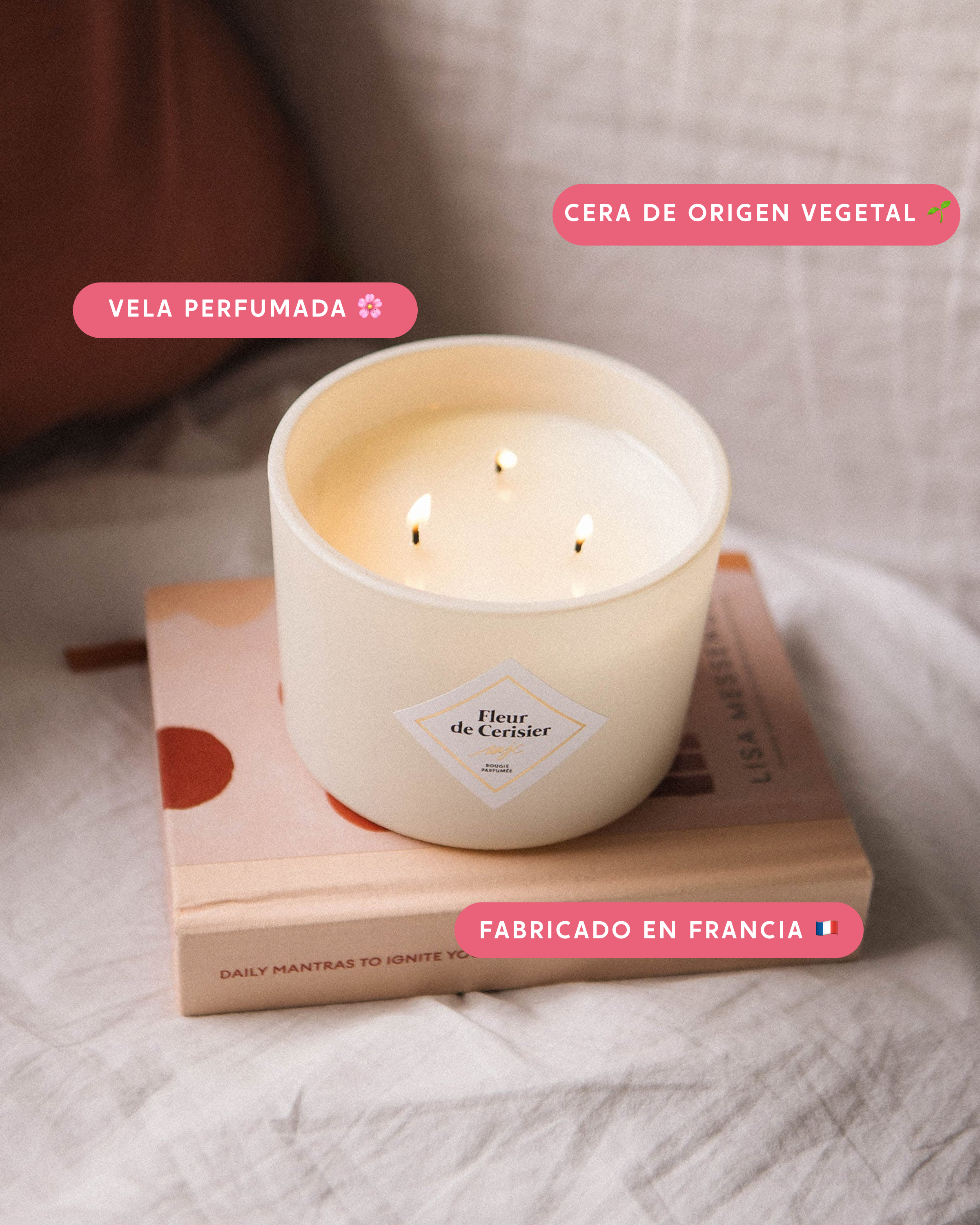 Vela grande Flor de Cerezo