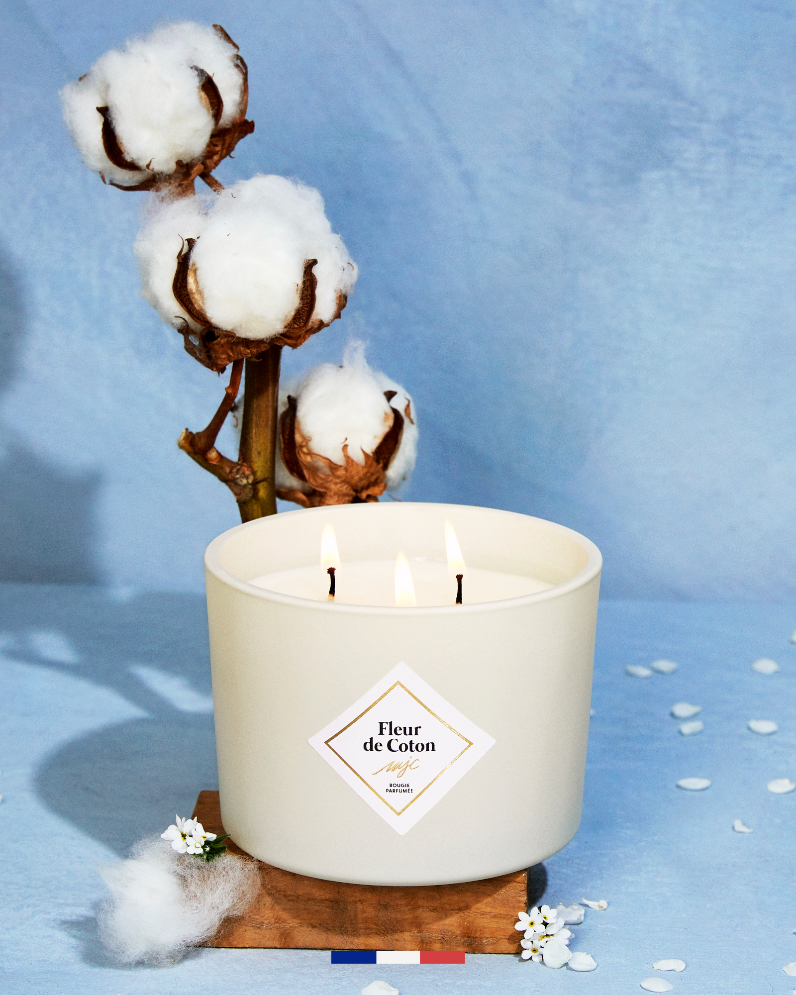 Vela grande Flor de Algodón
