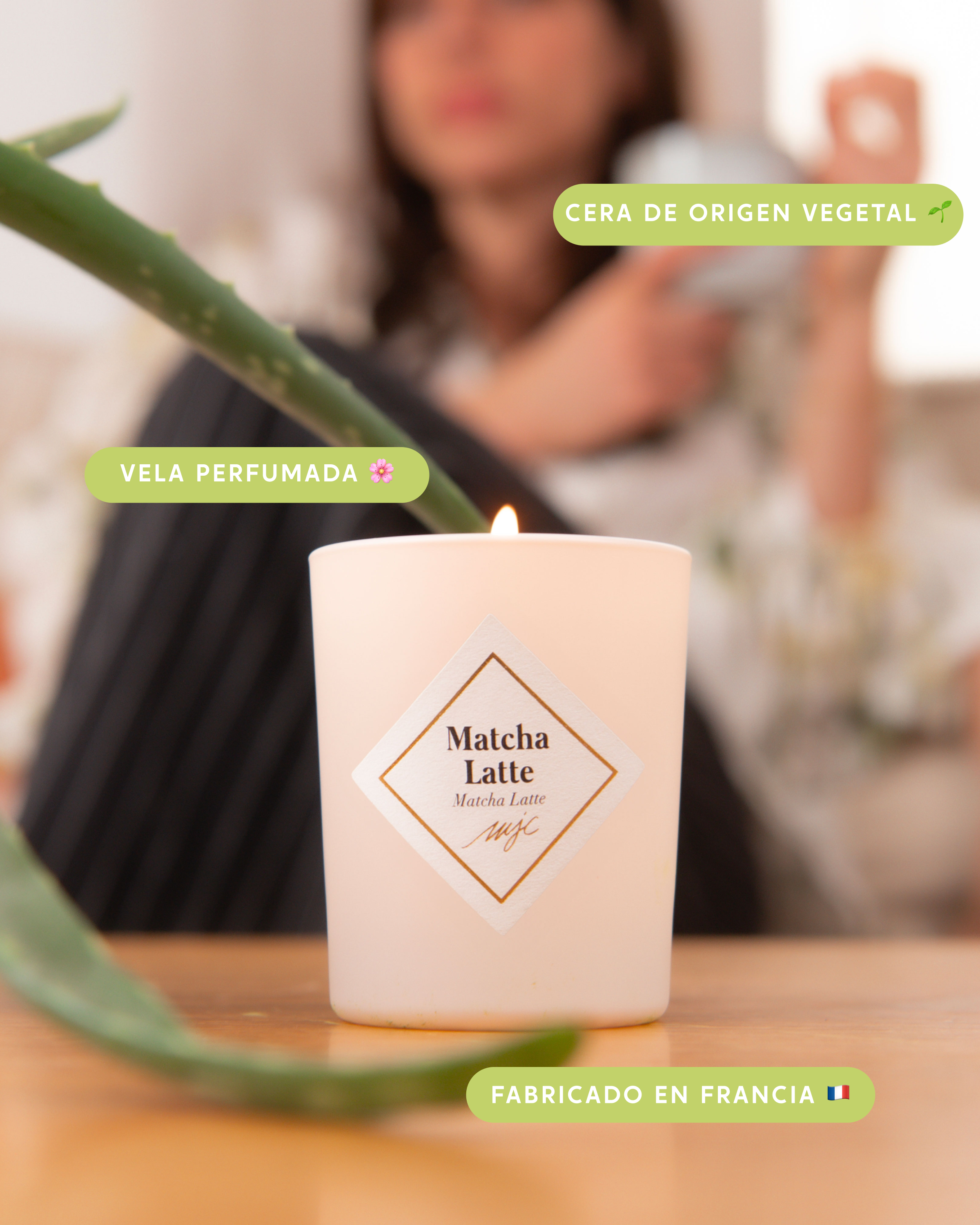 Vela pequeña Matcha Latte