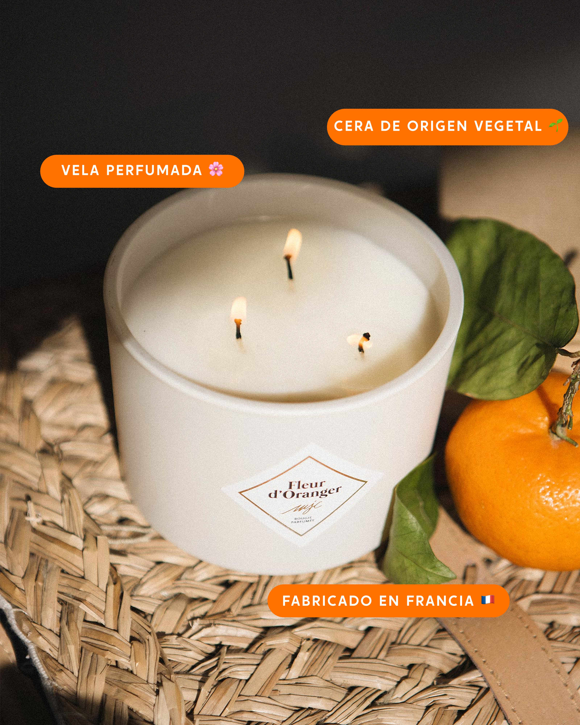 Vela grande Flor de Azahar